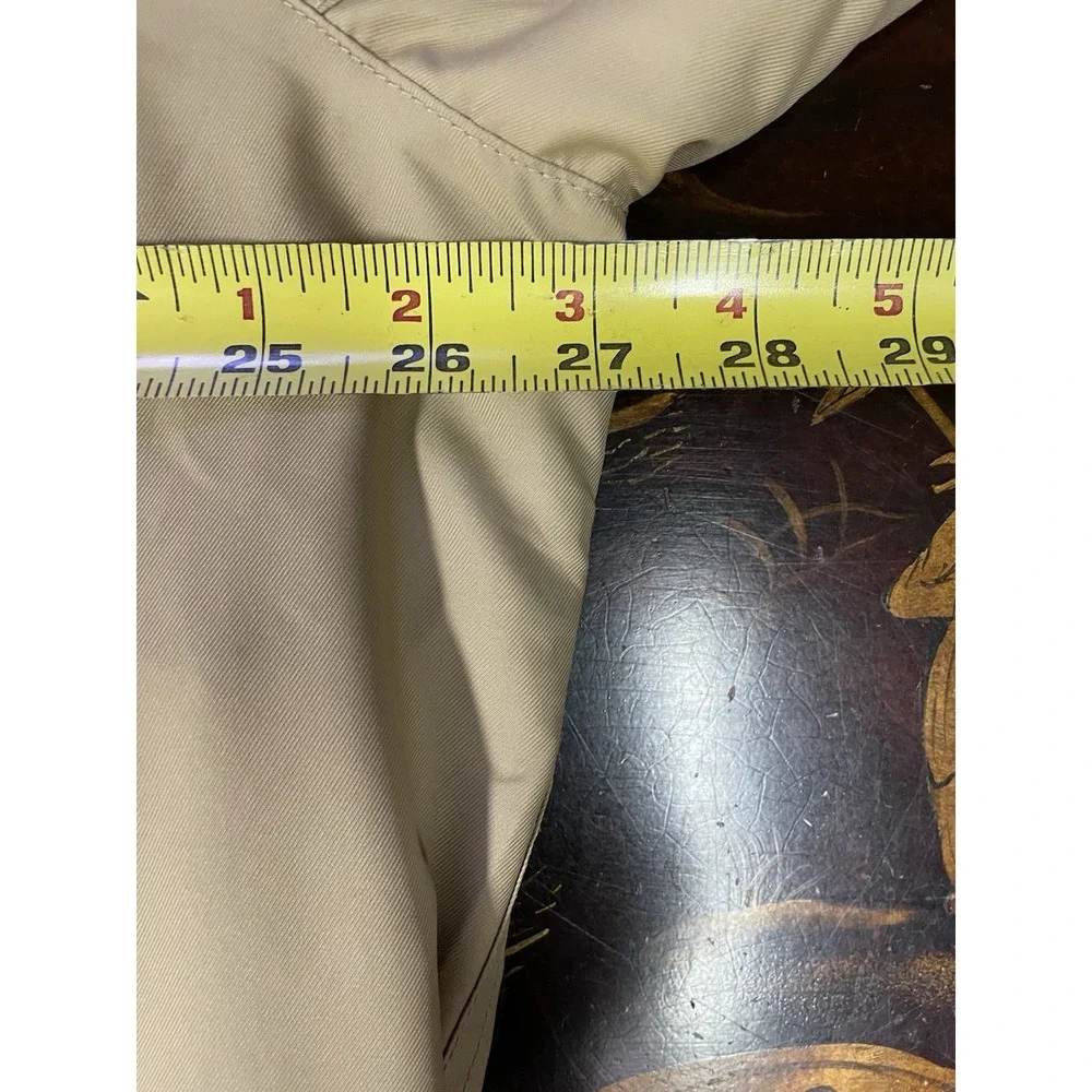 LL Bean Men Tan H2Off Full Zip Warm Up Jacket Plaid Flannel Lined Preppy XL Tall